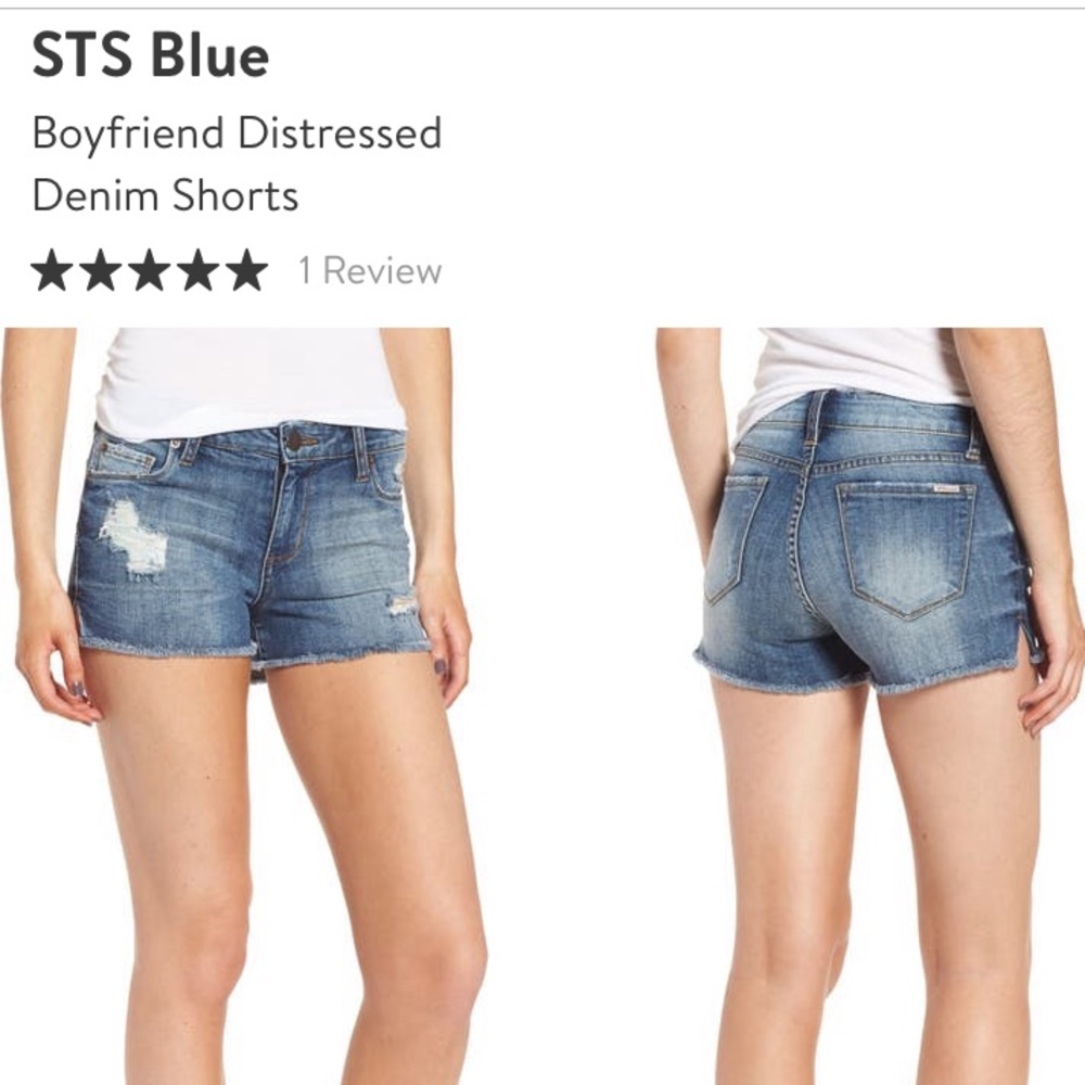 STS Blue distressed denim shorts